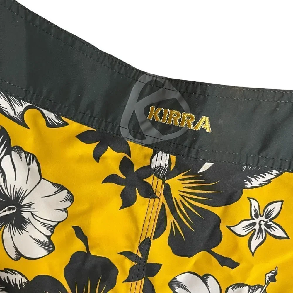 Kirra by PacSun Tropical Yellow and Grey Board Shorts NWT